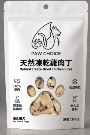 【極致純肉】100% 鮮雞肉丁寵物凍乾（貓狗皆可食）